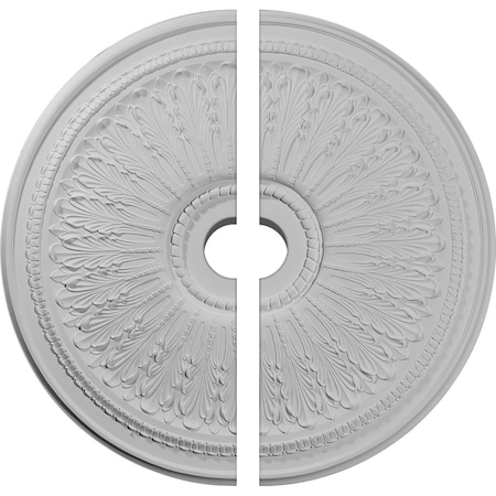 Ekena Millwork Oakleaf Ceiling Medallion, Two Piece (Fits Canopies up to 6 1/4"), 29 1/8"OD x 3 5/8"ID x 1"P CM29OA2